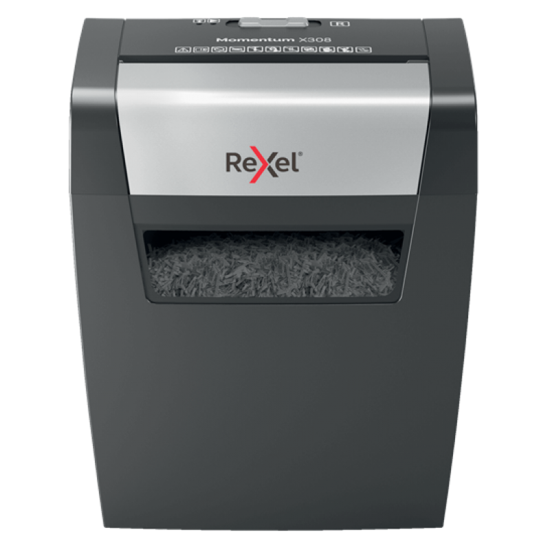 Rexel Momentum X308 Cross Cut Paper Shredder-800x800